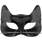 Widmann Zwart katten oogmasker