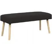 vidaXL Bank Effen Zwart 110 x 40 x 46 cm Bouclé