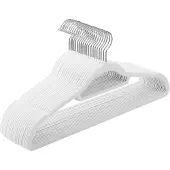 Famanu – Fluwelen kledinghangers, set van 20, antislip met schouderinkepingen