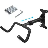 Famanu - Horizontale fiets muurbeugel van staal, maximaal draagvermogen 30 kg