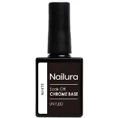 Nailura - Chrome Base White Gel - White - 10 ml