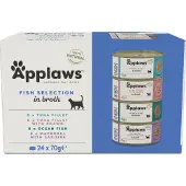 Applaws Multipack Visbouillon Selectie Kattenvoer 70 G 24 Eenheden