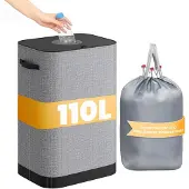 Famanu - Statiegeldflessenhouder 105 liter met deksel en draagtas grote flessen organizer