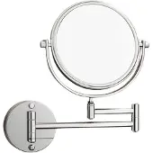 OEM Zilveren, uitschuifbare badkamerspiegel, 15 cm