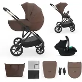 Kinderkraft Kinderwagen Prime3 PRO 3-in-1 Velvet Mocca