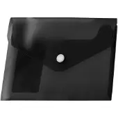TETIS Zwarte A4 Mappen met Drukknop - Zwart (12 stuks)