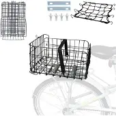 Famanu – Metalen fietsmand achter, stabiel en opvouwbaar, geschikt voor huisdieren