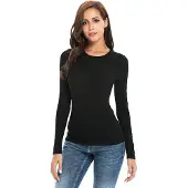 AWR Hoogkwalitatieve Dames Thermo / Fleece / Warmte Shirt | Zwart - XL/XXL