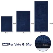 Famanu - Badmat, antislip, zacht, absorberend, wasbaar, 40 x 60 cm, marineblauw