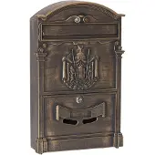 Famanu - 2151 brievenbus, gegoten aluminium bronskleurig