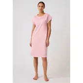 Damart - Nachthemd van zuiver biologisch katoen* - Dames - Roze - 42-44 (M)