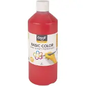 Creall rode plakkaatverf - 500 ml – Waterbasis - Schoolverf – Uitwasbaar - gemaakt in Nederland - Rood - Glutenvrij - Vegan