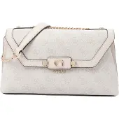 GUESS Schoudertas 'Lindsey' beige / wit