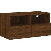 vidaXL Tv-wandmeubel 60x30x30 cm bewerkt hout bruin eikenkleur