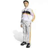 Adidas Real Madrid Trainingspak 2026-2027 Kids Wit Donkergrijs Oranje