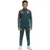 Adidas Real Madrid Trainingspak 1/4-Zip 2026-2027 Kids Donkergroen Roze Wit