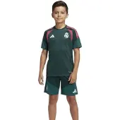 Adidas Real Madrid Trainingsset 2026-2027 Kids Donkergroen Roze Wit