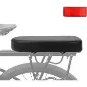 Famanu - Fiets achterzitkussen, zachte bekleding universeel – Zwart