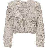 ONLY Gebreid vest 'Beach' taupe