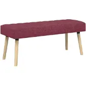 vidaXL Kanaalgeplooide Bank Wijnrood 110 x 40 x 46 cm Stof