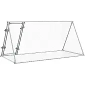 vidaXL Konijnenhok 200x105x91 cm gegalvaniseerd staal zilverkleurig