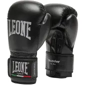 Leone1947 Thunder Artificial Leather Boxing Gloves Zwart 16 oz