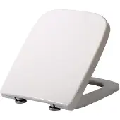 Woltu Toiletzitting met automatische zachte sluiting, snelle bevestiging, Duroplast, antibacteriële coating, wit