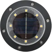 vidaXL Zonnepaneel-grondspots met grondpen, 4 stuks, warm wit licht