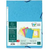 Exacompta 50x Elastomap 3 kleppen in glanskarton 400g/m2 - A4 - Geassorteerde pastel kleuren - 55550E