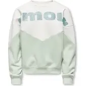 ONLY GIRLS Sweatshirt 'KOGRuna-Mena' petrol / mintgroen / offwhite