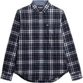 Superdry Overhemd marine / bruin / wit