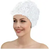 Aquafeel Petal Swimming Cap Wit