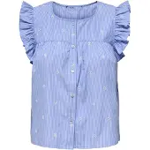 ONLY Blouse 'Amanda' blauw / wit