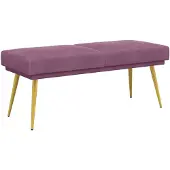vidaXL Dubbel-laags bank Paars 120 x 45 x 46 cm fluweel