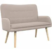vidaXL 2-Zits Sofa Lichtgrijs 115 x 61 x 87 cm Bouclé