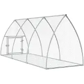 vidaXL Konijnenhok 105x300x120 cm gegalvaniseerd staal zilverkleurig