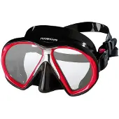 Atomic Aquatics Subframe Diving Mask Rood,Zwart