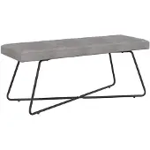 vidaXL Bank Lichtgrijs 110 x 40 x 45 cm fluweel
