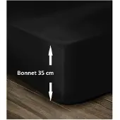 You do it Zwart Fitted Hoeslaken 180 x 200