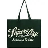 Superdry Shopper crème / donkergroen
