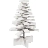 vidaXL Kerstdecoratie kerstboom 60 cm massief grenenhout wit