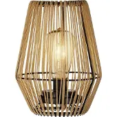Kaemingk | Solar Lantaarn Wicker Steady | Goud | Ø 17,5 x 23 cm