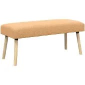 vidaXL Bank Effen Beige 110 x 40 x 46 cm Bouclé