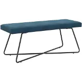 vidaXL Bank Blauw 110 x 40 x 45 cm fluweel
