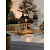 Konstsmide Kersthuisje - led kerstverlichting binnen - 4 lampjes - 12 x 14 cm - w