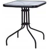 B2X MultiGarden SC-073 Tuintafel van glas, 60 x 60 cm, zwart