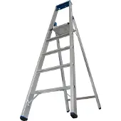 Krause Stabilo Professionele intrekbare ladder, opklapladder, aluminium, 4 - 12 treden, aantal treden: 5