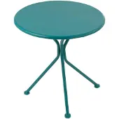 Jline tafel Tripod Rond - metaal - turkoois - small