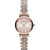 Emporio Armani AR11223 Roze wijzerplaat tweetonig dameshorloge