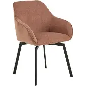 Molecule Clara eetkamerstoel rosewood met armleuning zwart stalen onderstel auto-return